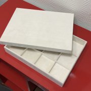 Планшет с глухой съемной крышкой - выполнено на заказ из бежевой элитной замши