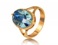 Кольцо позолоченное Topaz