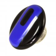 Кольцо Черное с синим Murano