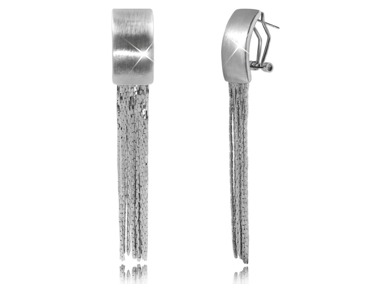 Серьги с цепочками Silver -  купить в интернет-магазине Белый Барс - фото