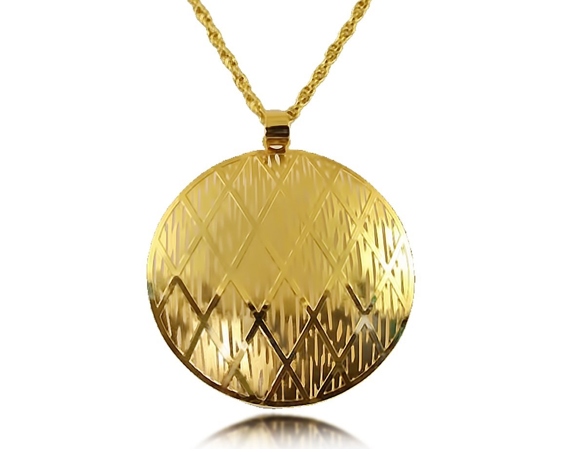 Кулон круглый Gold -  купить в интернет-магазине Белый Барс - фото