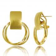 Серьги с колечками Gold