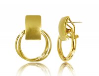 Серьги с колечками Gold