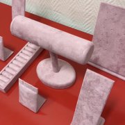 Подставки из розовой элитной замши
