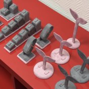Подставки из розовой и серой элитной замши