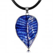 Кулон лист синий Blue