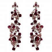 Серьги висячие с камнями Red
