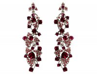 Серьги висячие с камнями Red